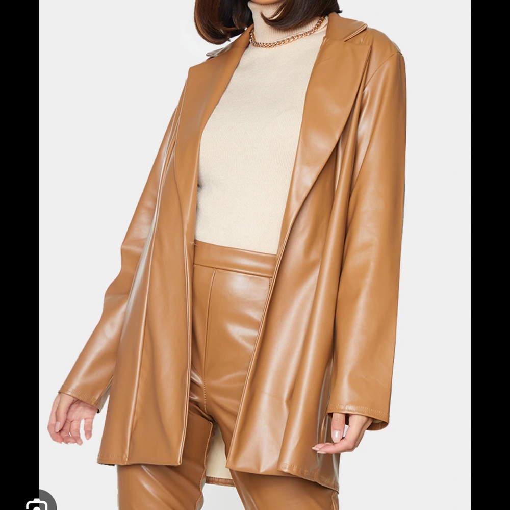 Pretty little thing camel blazer
